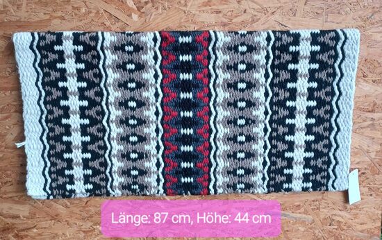 16. showblanket, grau/rot gemustert